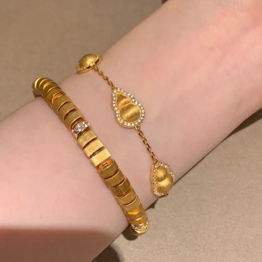 Gold-Plated 925 Silver｜ Five Gourd Bracelet