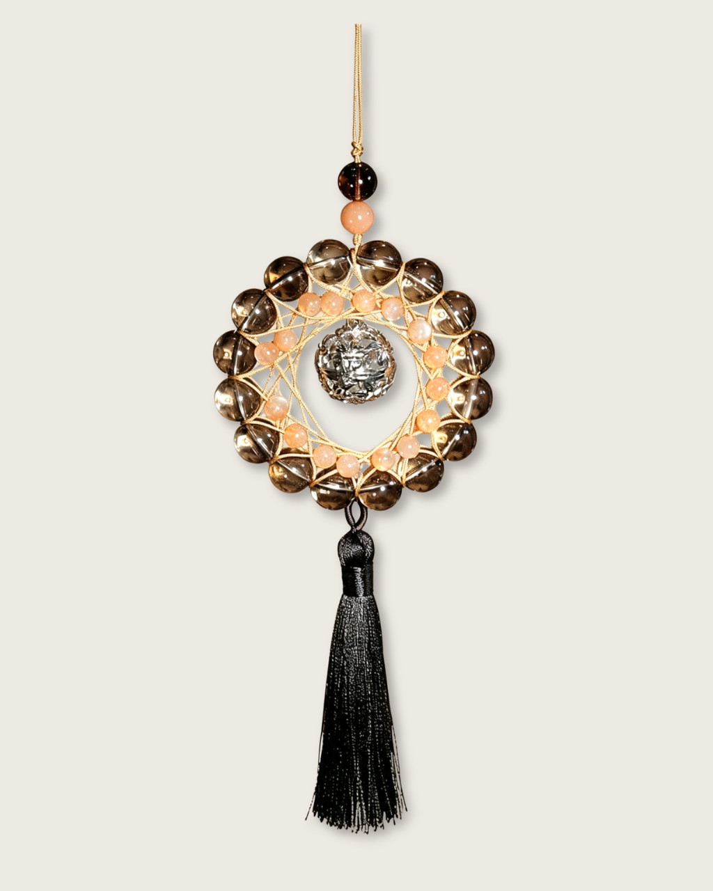 Hanging Charm, Tea Ritual, Smoky Quartz, Settle Your Space