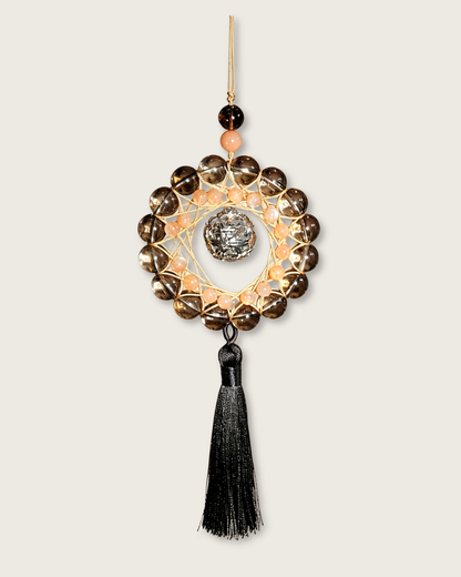 Hanging Charm, Tea Ritual, Smoky Quartz, Settle Your Space