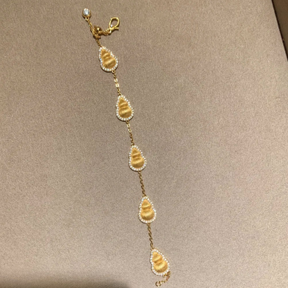 Gold-Plated 925 Silver｜ Five Gourd Bracelet