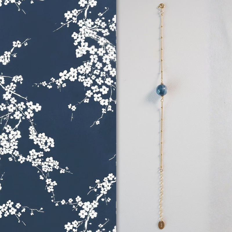 Chain Bracelet | Pearl of Palm – Kyanite for Emotional Healing & Inner Clarity