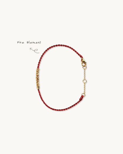 Handwoven Cord Series, Lucky Red Bracelet, Turn Fortune Around