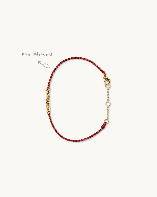 Handwoven Cord Series, Lucky Red Bracelet, Turn Fortune Around