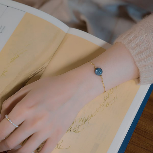 Chain Bracelet | Pearl of Palm – Kyanite for Emotional Healing & Inner Clarity