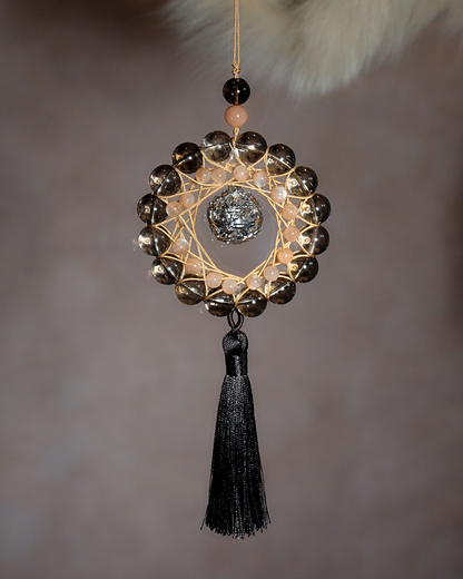 Hanging Charm, Tea Ritual, Smoky Quartz, Settle Your Space
