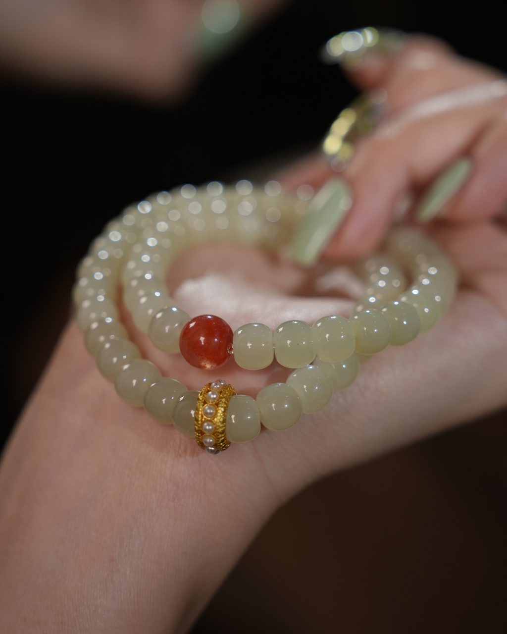 Jade Brook, Multi-Wrap Hetian Jade Bracelet, Soothe Your Spirit
