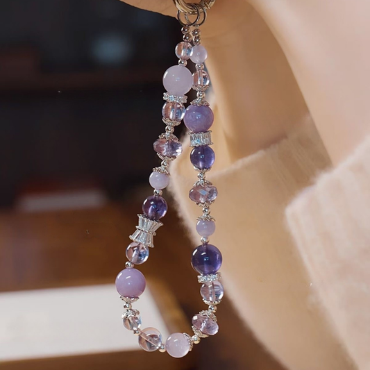 Phone Strap | Nine Purple Fire – Brazilian & Uruguayan Amethyst for Career & Academic Success