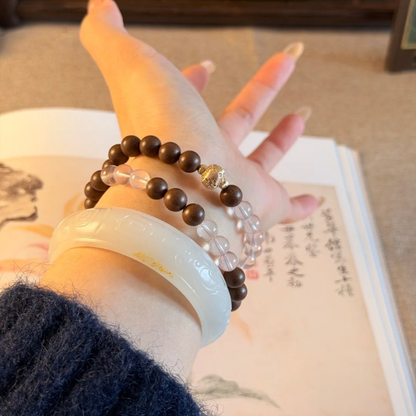 Double-wrap Herbal Incense Bracelet｜"Love Blessing", Rose Quartz, Various Herbal Recipes Available