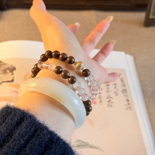 Double-wrap Herbal Incense Bracelet｜"Love Blessing", Rose Quartz, Various Herbal Recipes Available