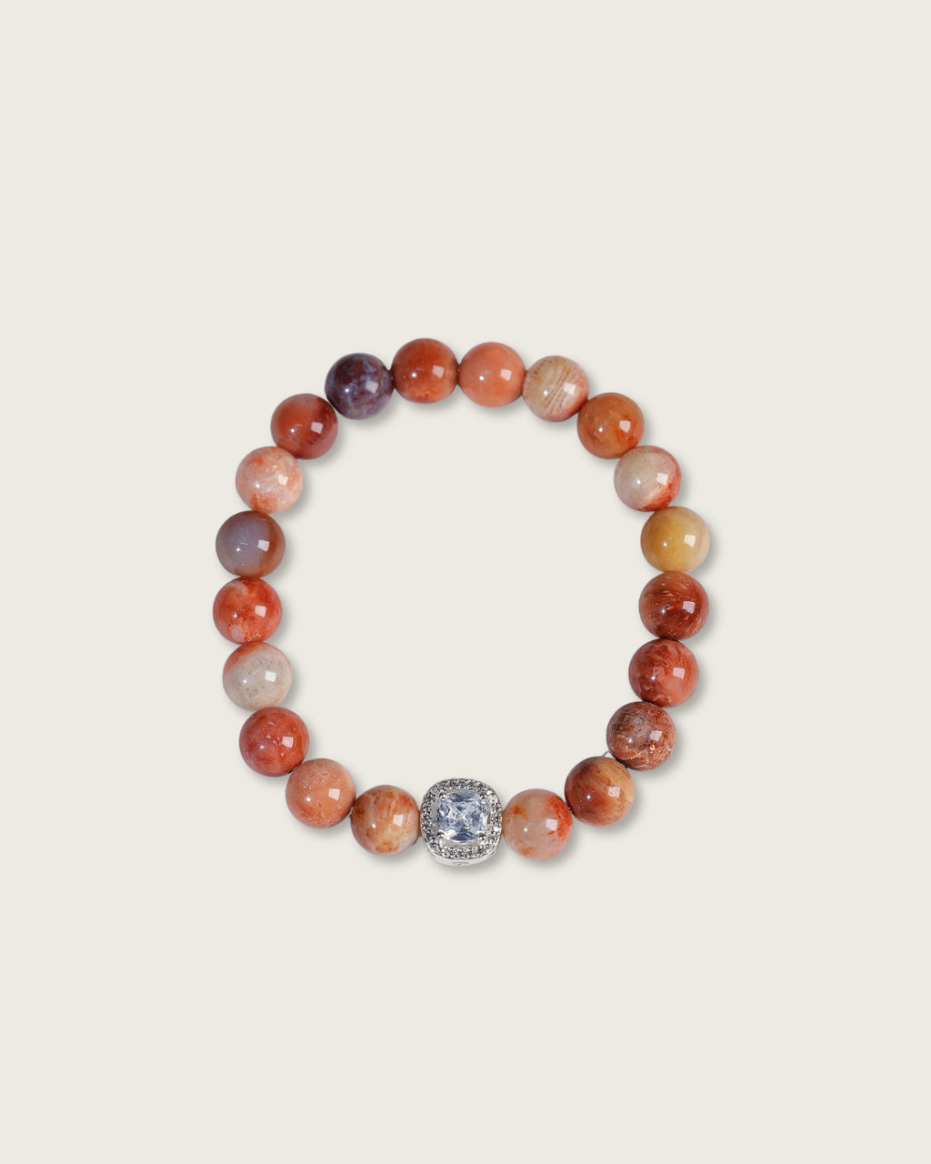 Sunset Sea, Coral Fossil Bracelet, Soothe Your Spirit