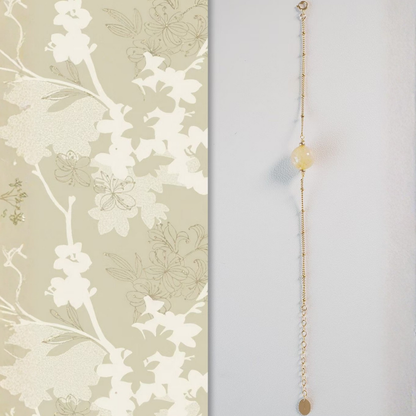 Chain Bracelet | Pearl of Palm – Golden Rutilated Quartz for Wealth & Retention
