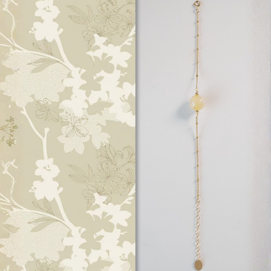 Chain Bracelet | Pearl of Palm – Golden Rutilated Quartz for Wealth & Retention
