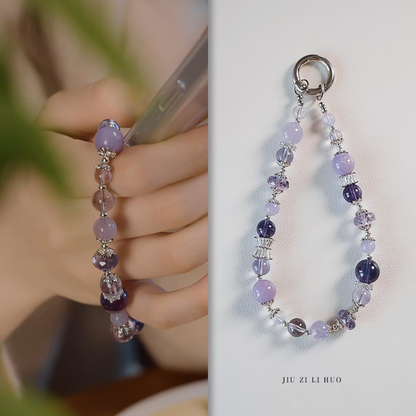 Phone Strap | Nine Purple Fire – Brazilian & Uruguayan Amethyst for Career & Academic Success