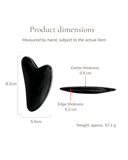 3D Crystal Gua Sha Board - Obsidian