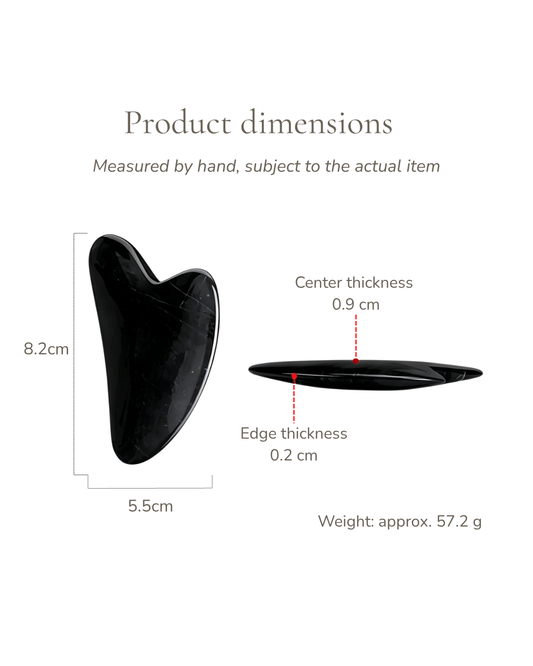 3D Crystal Gua Sha Board - Obsidian