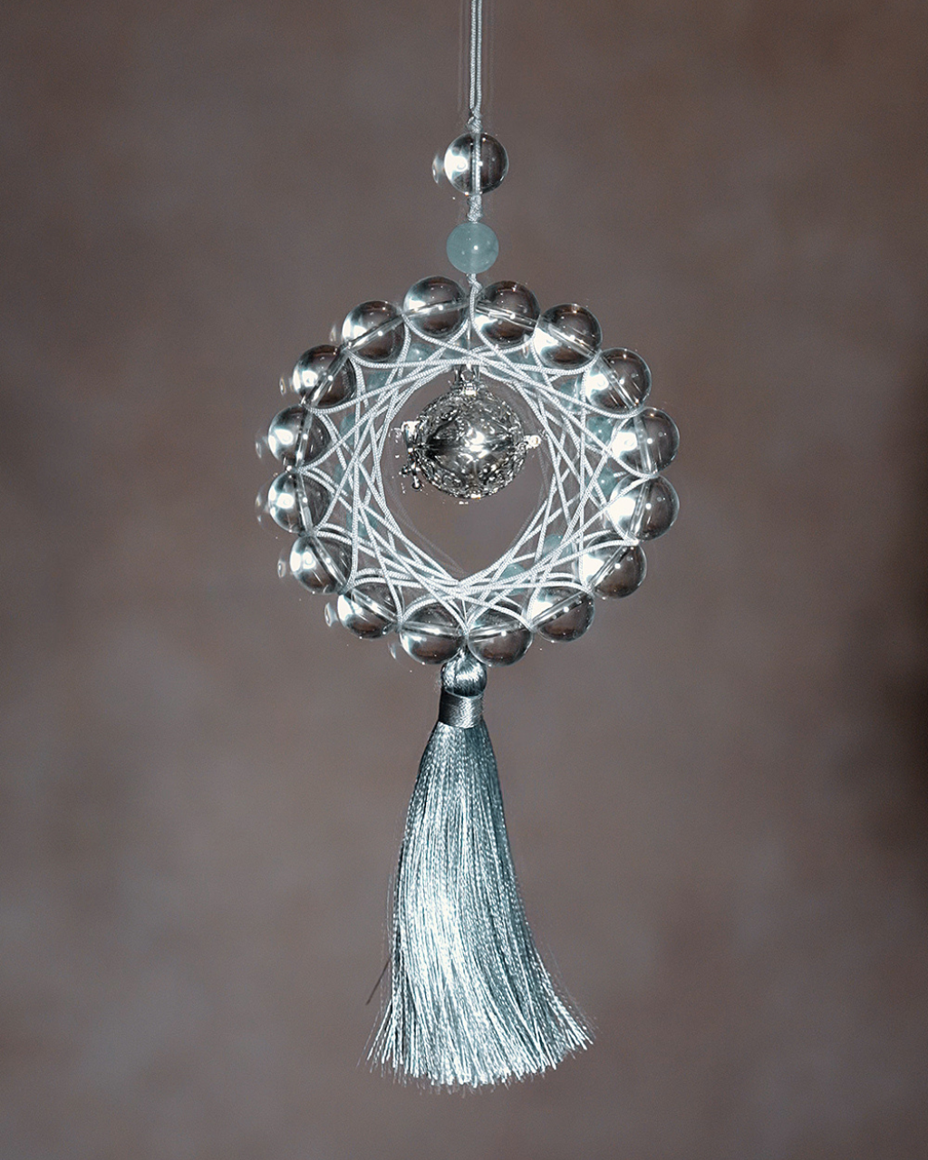 Hanging Charm, Celestial Mist, Clear Quartz, Purify Your Space