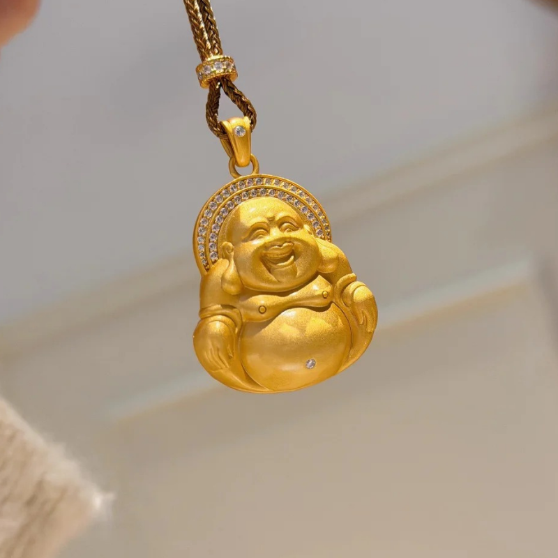 Gold-Plated 925 Silver｜Maitreya Buddha Necklace