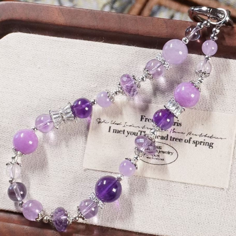 Phone Strap | Nine Purple Fire – Brazilian & Uruguayan Amethyst for Career & Academic Success