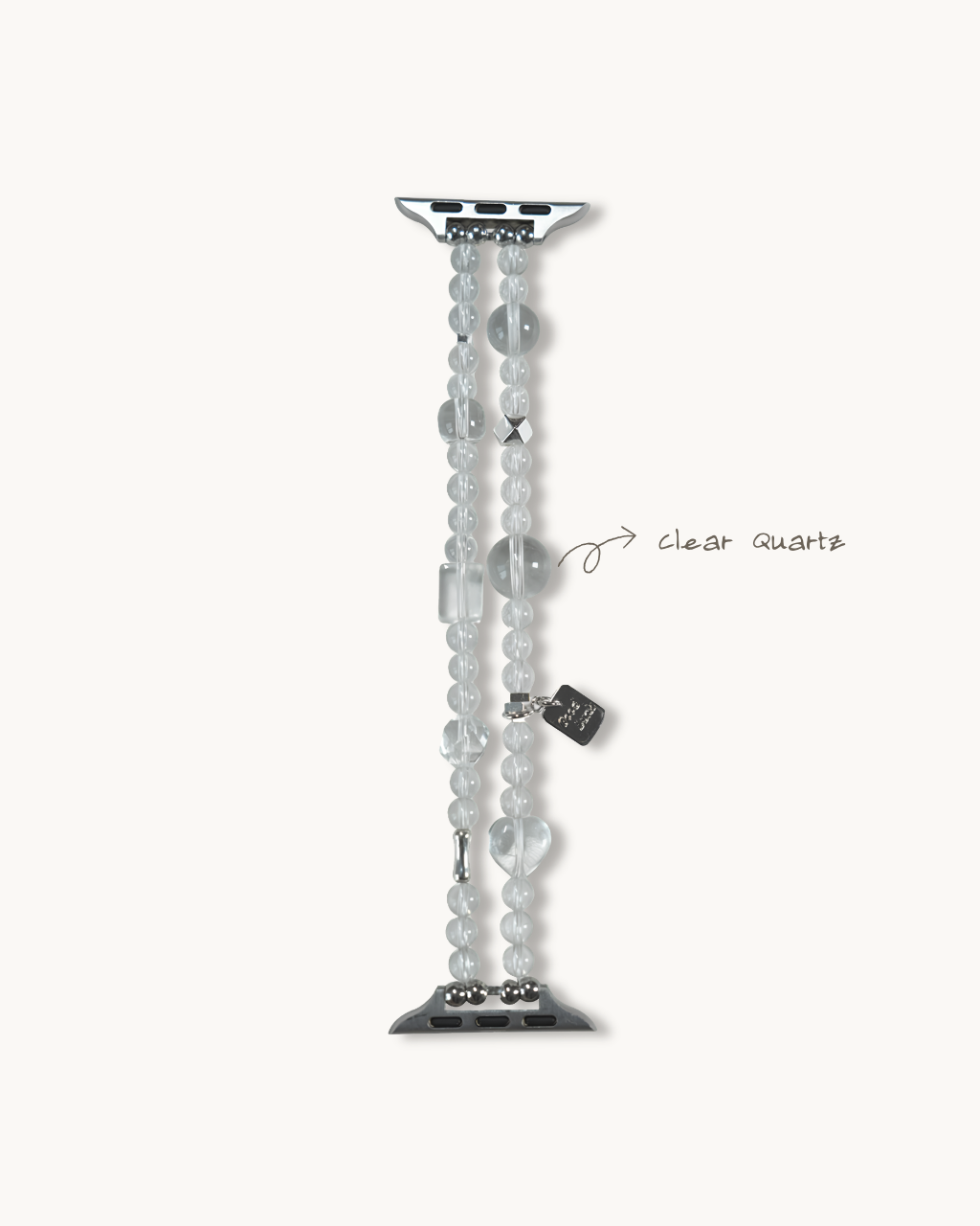 Watch Band – Slow Circle Clear Quartz, Purify