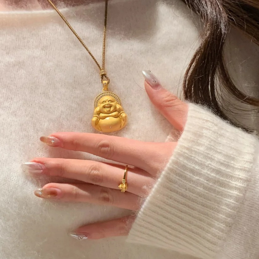 Gold-Plated 925 Silver｜Maitreya Buddha Necklace