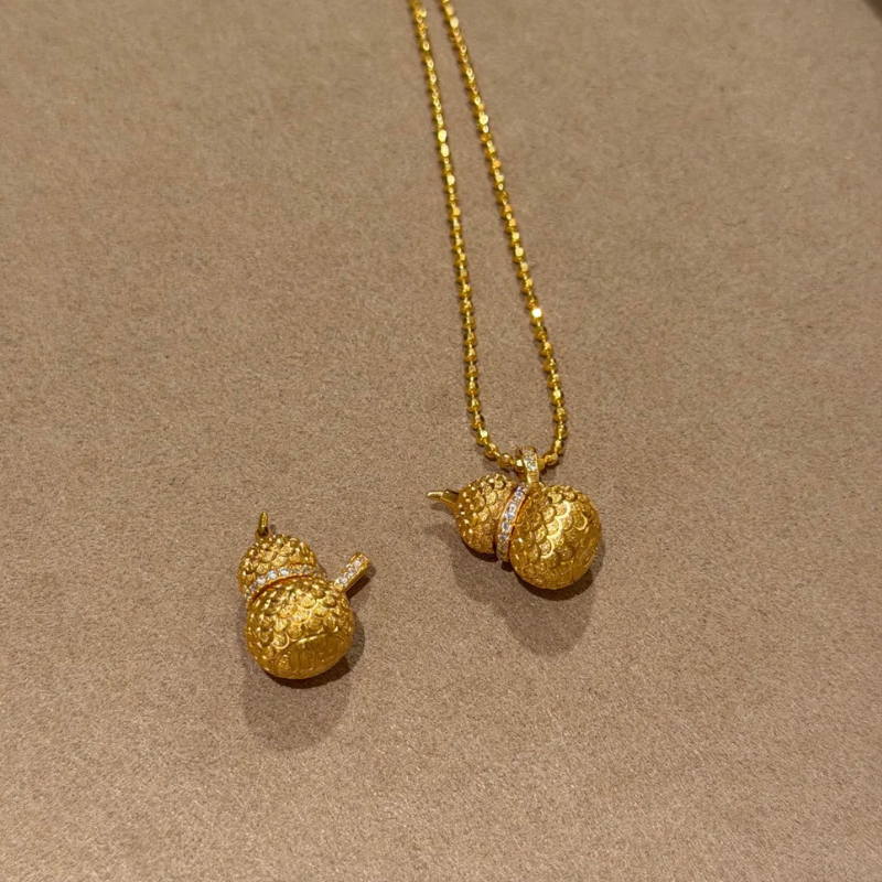 Gold-Plated 925 Silver｜Phoenix Scale Gourd Pendant - Imperial Amulet of Protection, Renewal & Blessings
