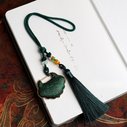 Ruyi Lock Amulet Charm | Chinese Embroidery Song Jin Protective Symbol