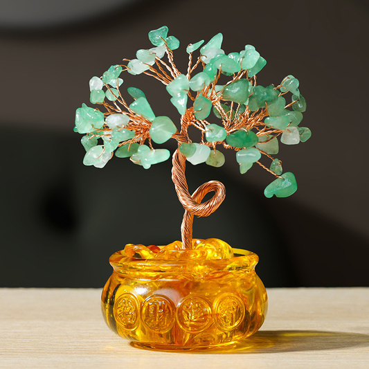 Aventurine Feng Shui Money Tree - Luck & Prosperity Planter
