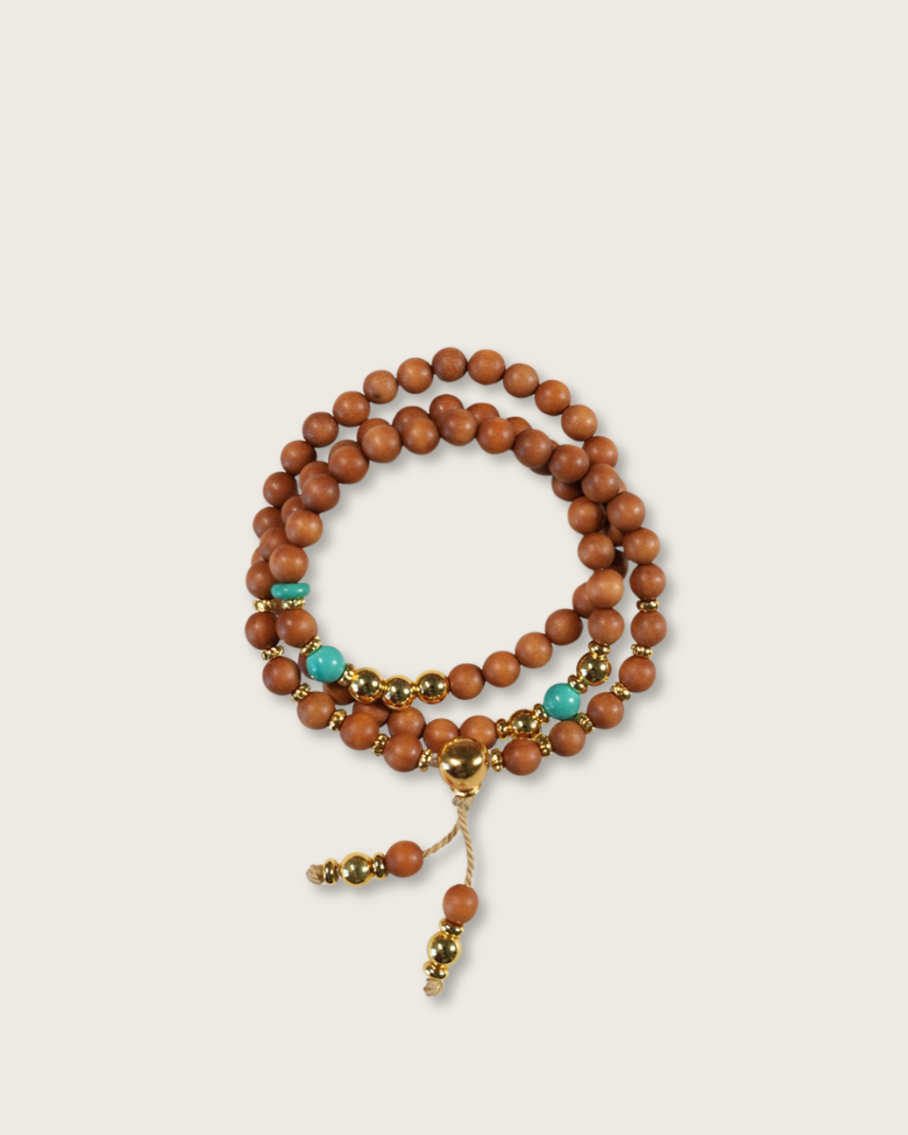 Half Mountain Sugar, Multi-Wrap Sandalwood Bracelet, Find Your Calm