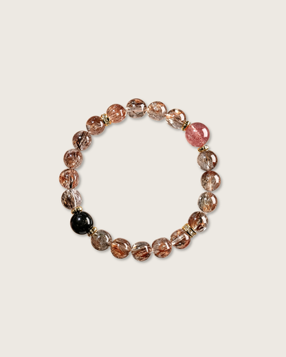 Golden Eclipse, Super Seven & Strawberry Quartz Bracelet, Stand in Your Light