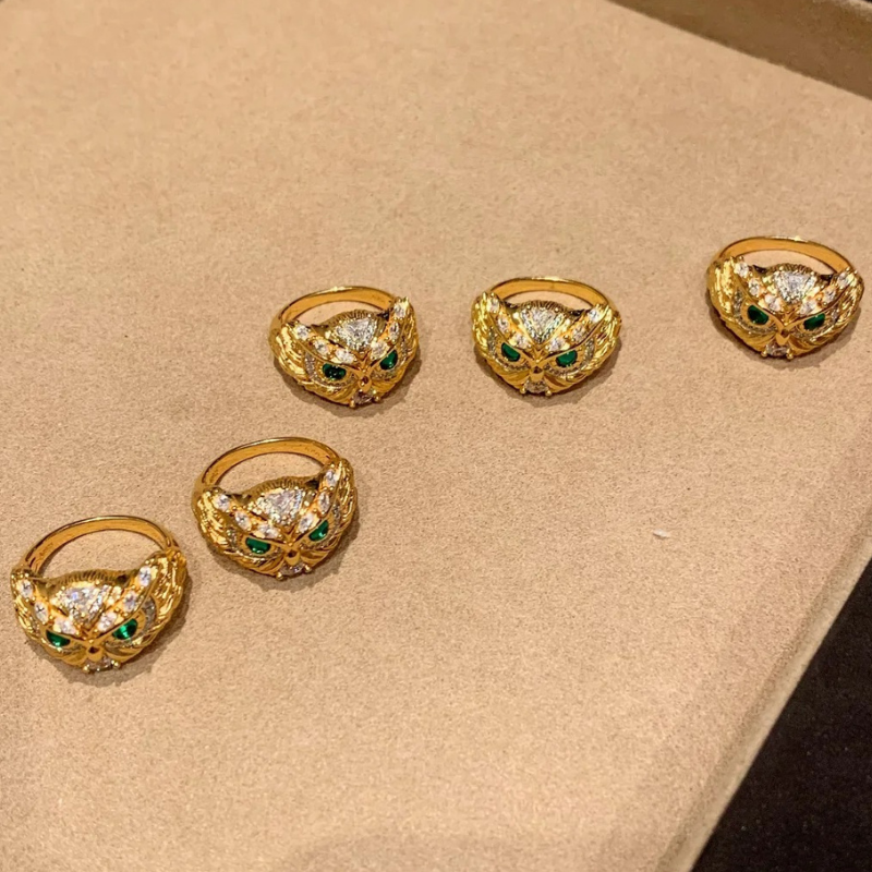 Gold-Plated 925 Silver｜ Silver Owl Ring