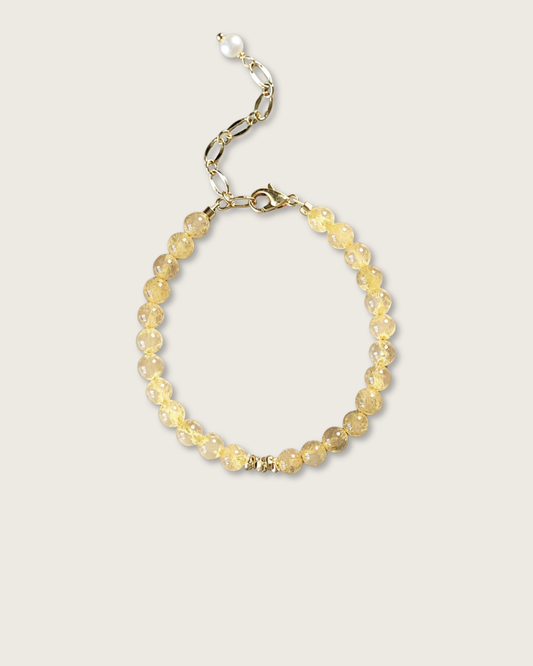 Everluck Golden Rutilated Bracelet, Wealth Boost