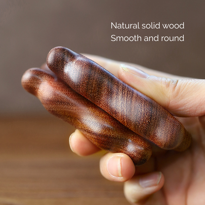 Massage Comb | 6-Tooth Golden Sandalwood - High-Low Teeth for Head Meridian