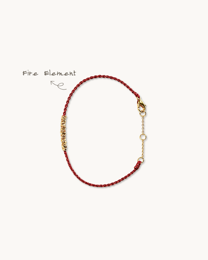 Handwoven Cord Series, Lucky Red Bracelet, Turn Fortune Around