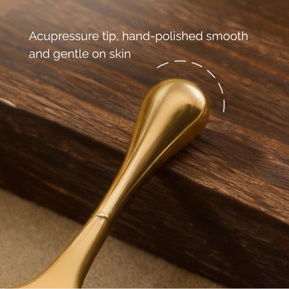 Gua Sha Tool | Fan-Shaped Face Scraper - Brass for Facial Massage