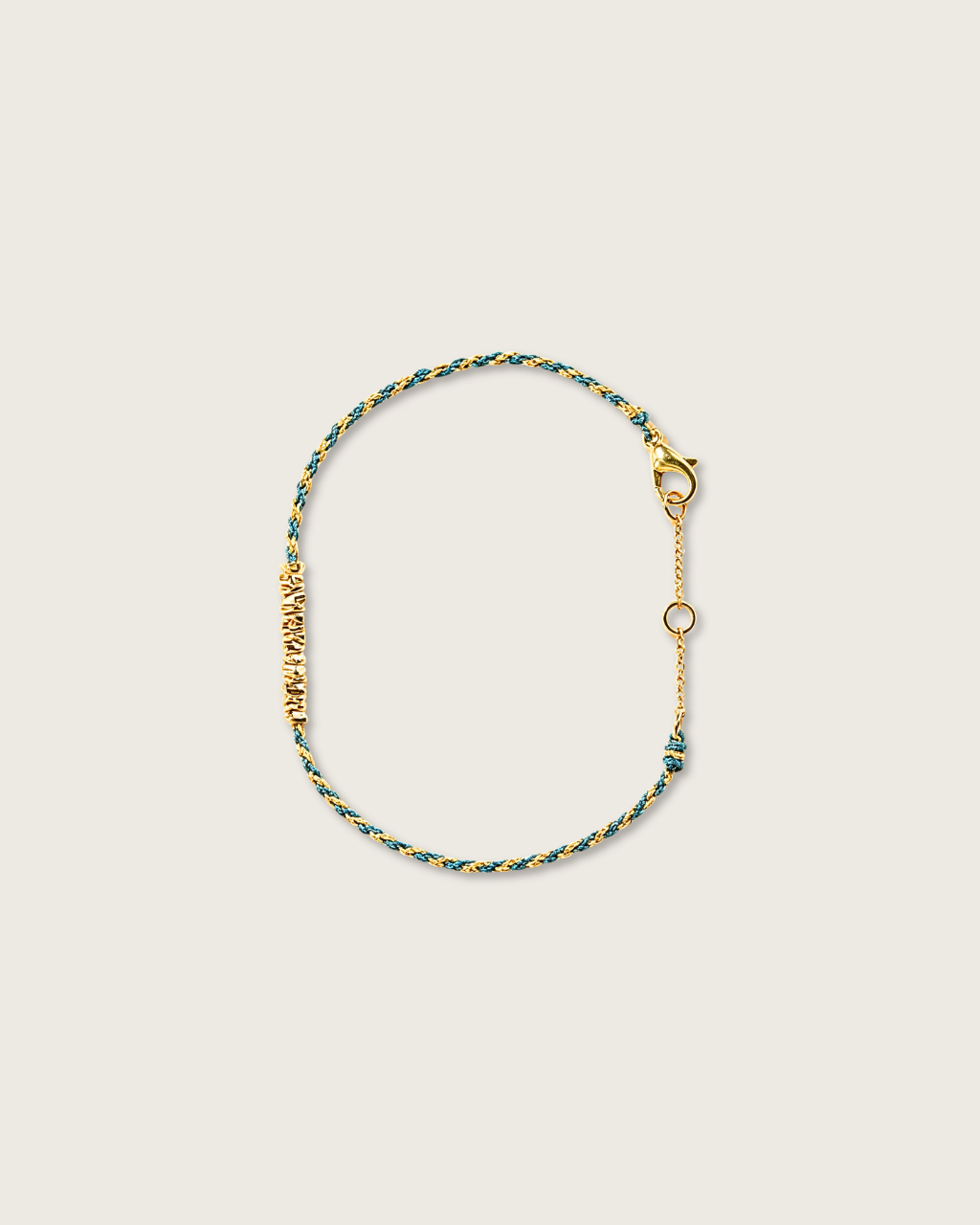 Handwoven Cord Series, Eternal Golden Pine Bracelet, Career Growth