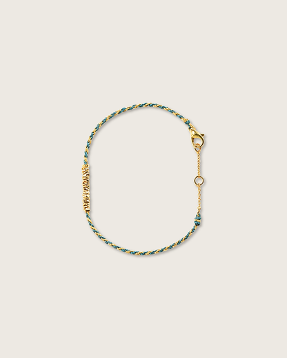 Handwoven Cord Series, Eternal Golden Pine Bracelet, Career Growth