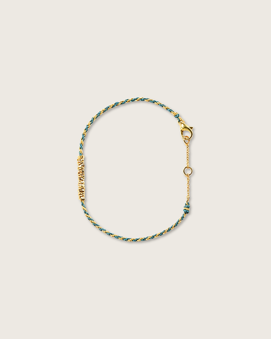 Handwoven Cord Series, Eternal Golden Pine Bracelet, Career Growth