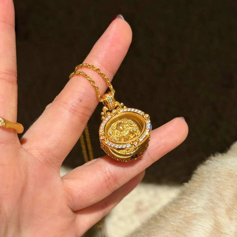 Gold-Plated 925 Silver｜Yellow Jambhala Necklace