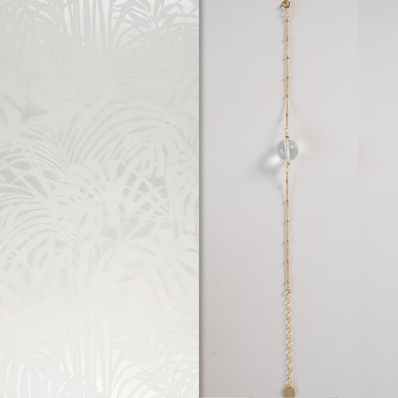 Chain Bracelet | Pearl of Palm – Clear Quartz for Protection & Purification