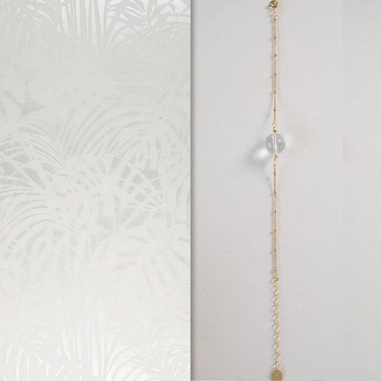 Chain Bracelet | Pearl of Palm – Clear Quartz for Protection & Purification