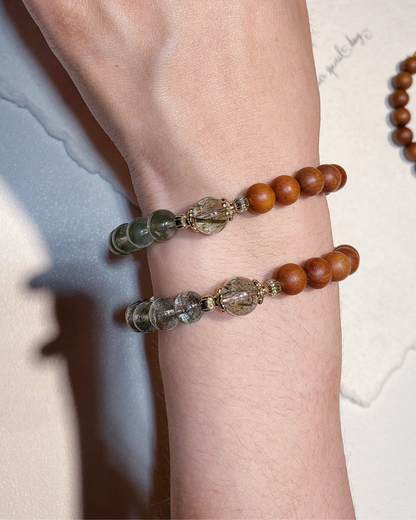 Springwood, Green Phantom & Sandalwood Bracelet, Grow Your Career