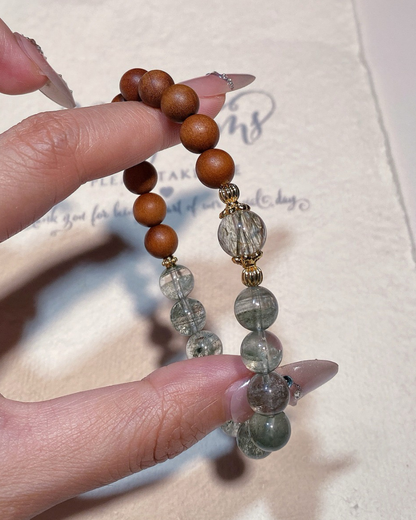 Springwood, Green Phantom & Sandalwood Bracelet, Grow Your Career