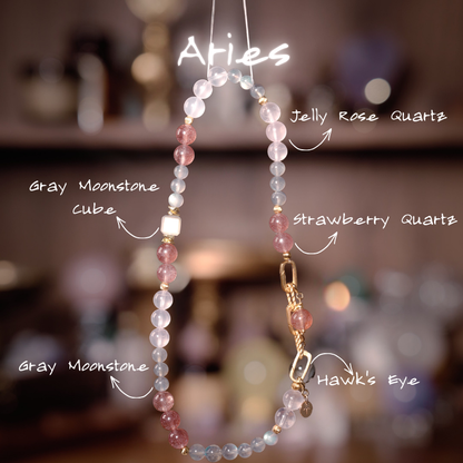 2026 Aries Double-Wrap Bracelet | Clarity Stone Hawk Eye