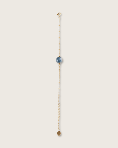 Wish Pearl, Kyanite Chain Bracelet, Healing