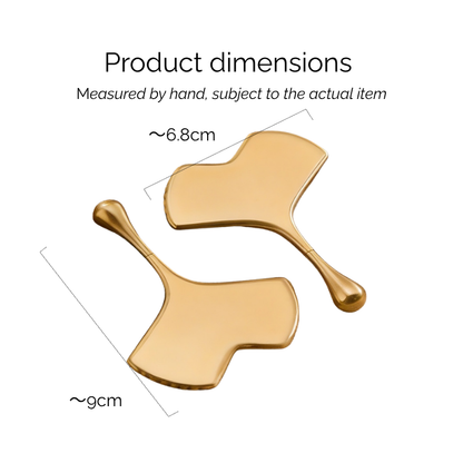 Gua Sha Tool | Fan-Shaped Face Scraper - Brass for Facial Massage