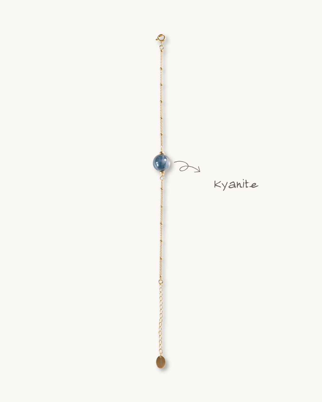 Wish Pearl, Kyanite Chain Bracelet, Healing