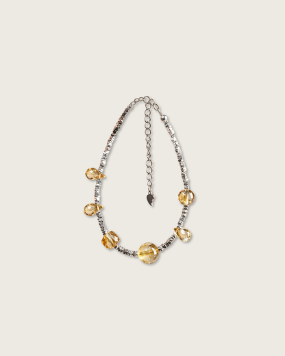 Floating Gold, Citrine & Golden Rutilated Bracelet, Welcome Unexpected Wealth