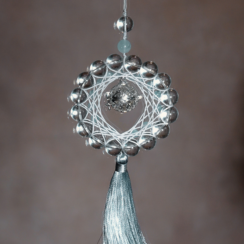 Charm Pendant｜Clear Quartz & Aquamarine, Guard Blessing & Keep Peaceful Mind