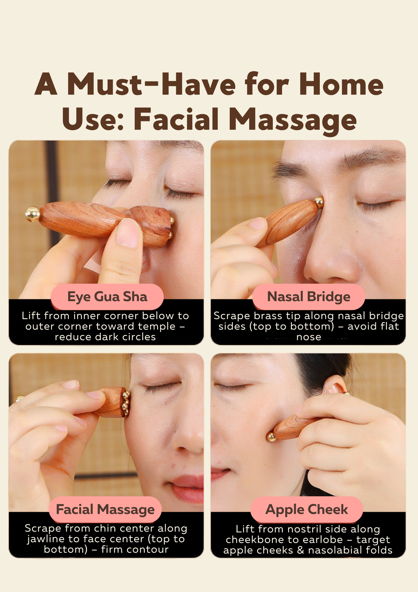 Eye Massage Roller - Tool for Face, Puffiness & Acupressure