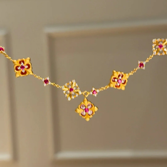 Gold-Plated 925 Silver｜Iris Flower Bracelet – Elegance & Good Fortune